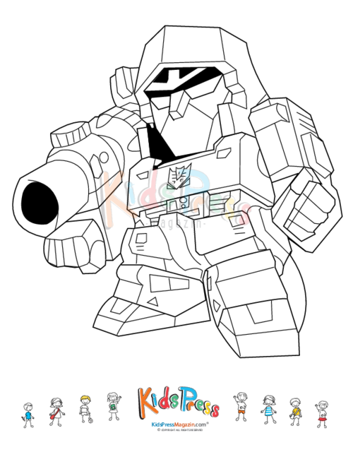 coloring clipart robot