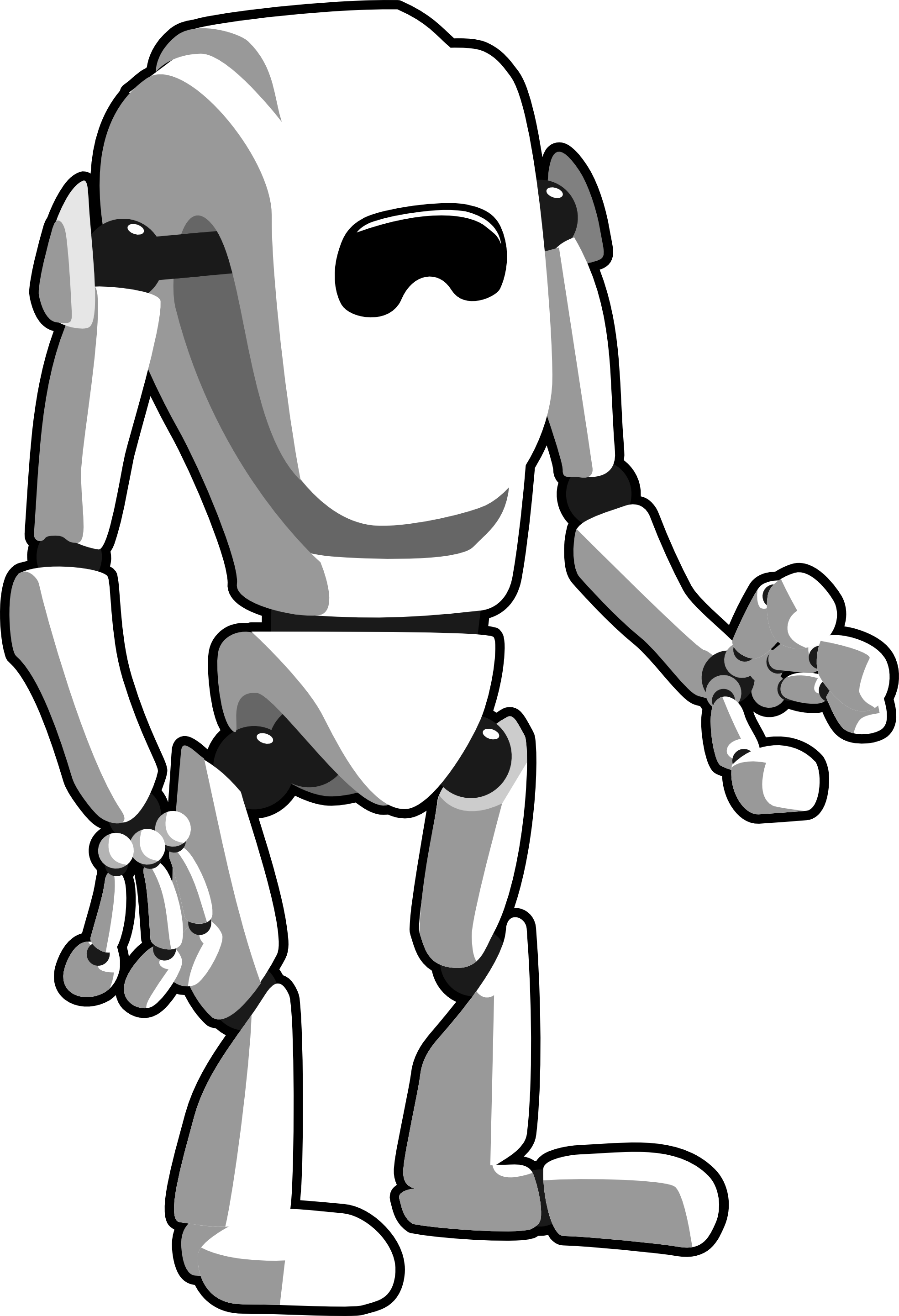 coloring clipart robot