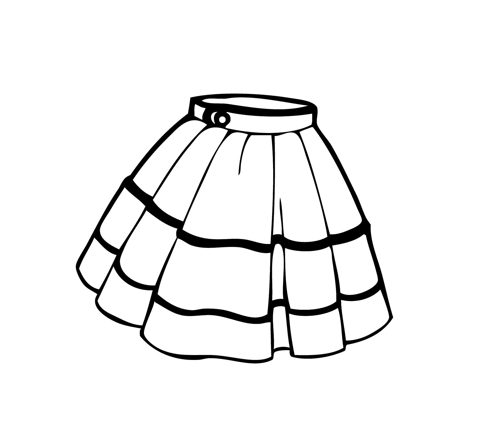 coloring clipart skirt