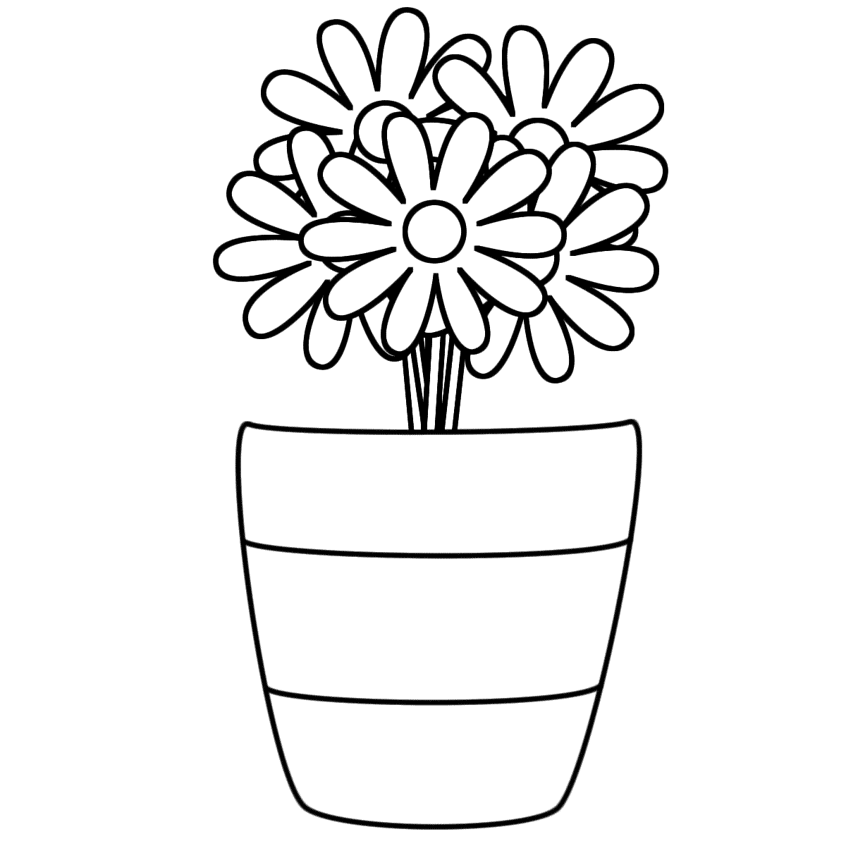 vase clipart colouring page