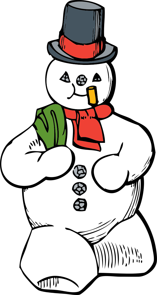 coloring clipart winter