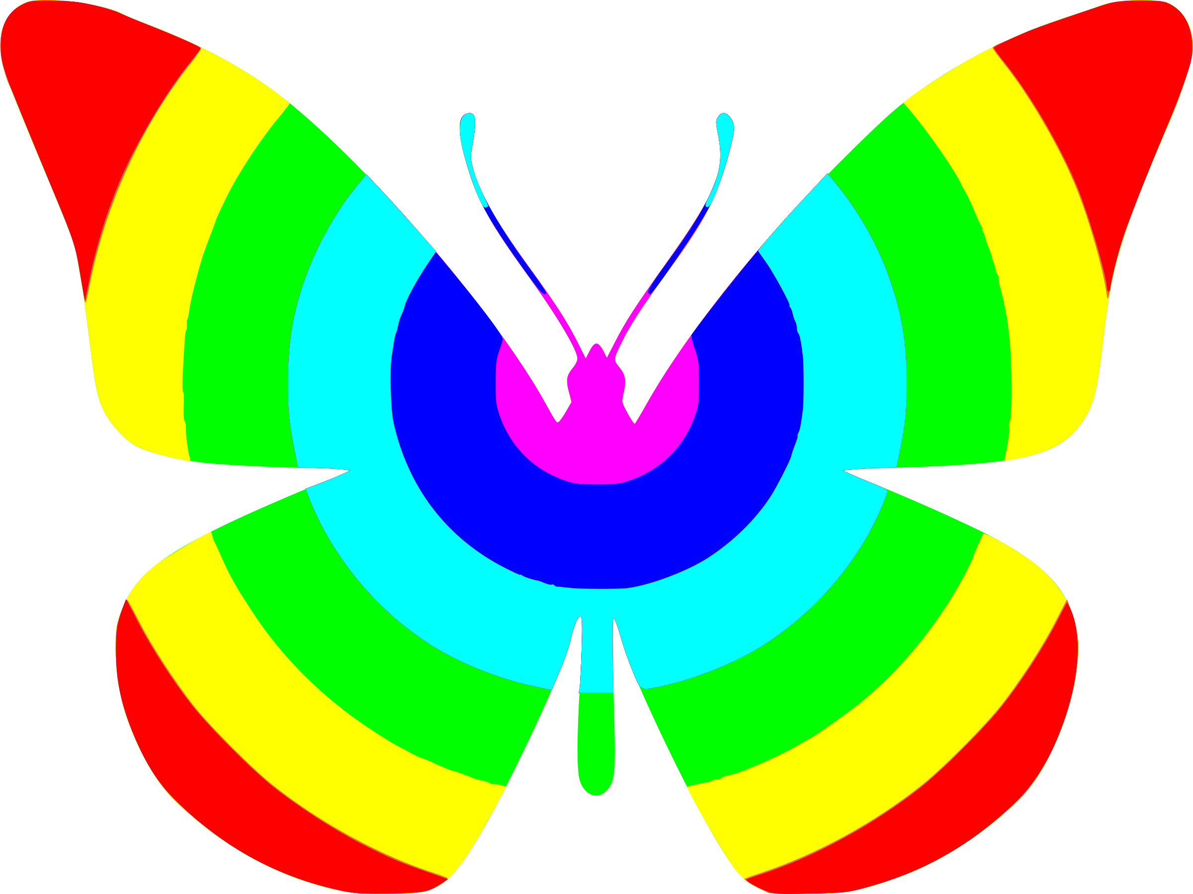 colors clipart butterfly