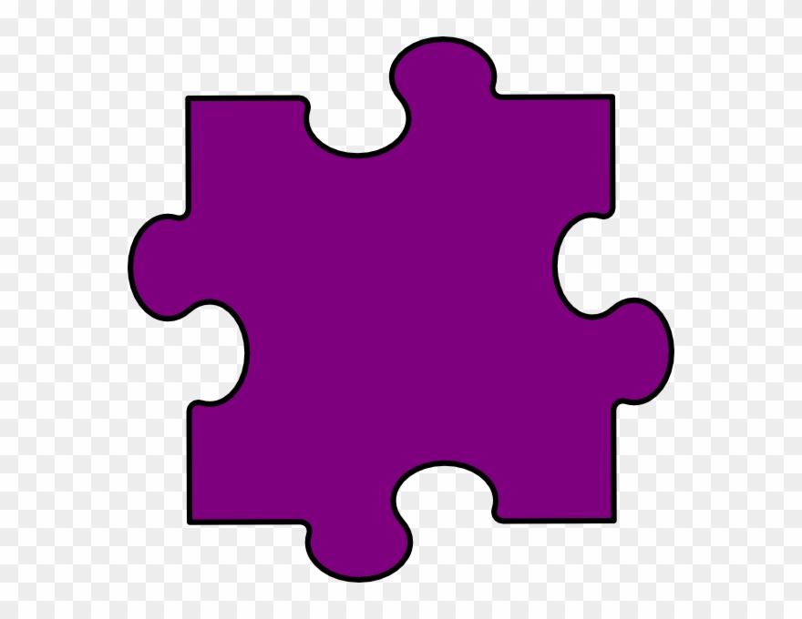 Colors clipart card. Purple puzzle piece png