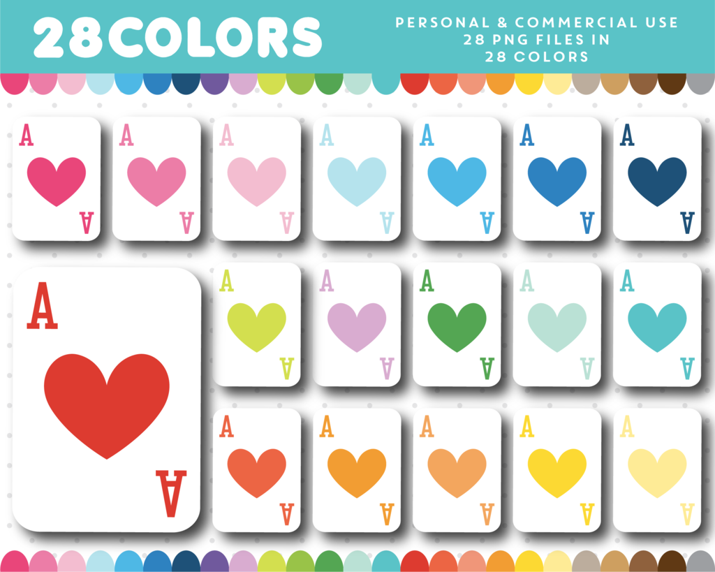 Heart game in cl. Colors clipart card