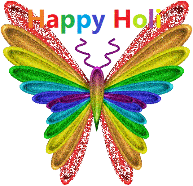 Happy holi colorful butterfly. Colors clipart lion