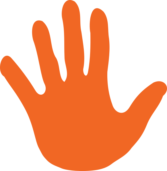 orange clipart hands