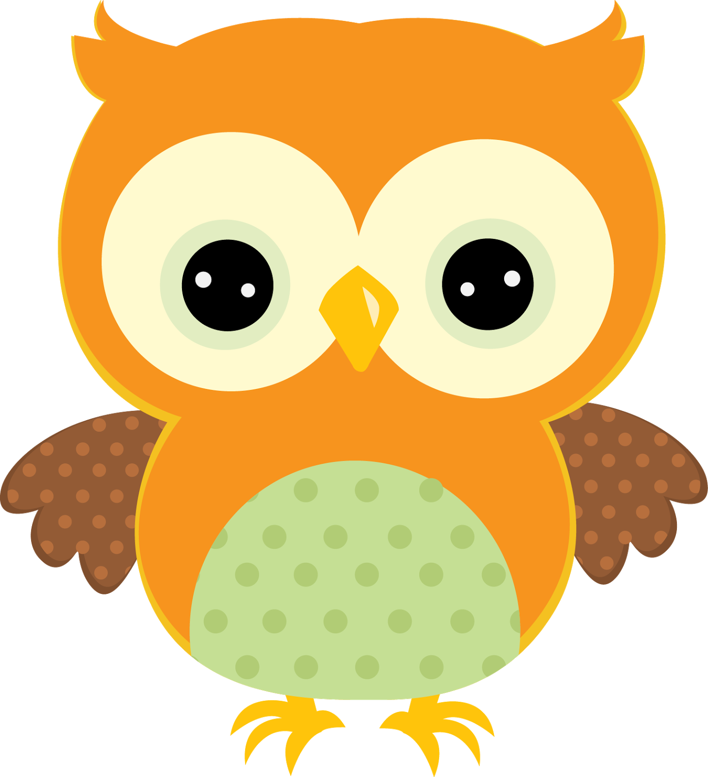 Colors clipart orange. Sweet owls in oh
