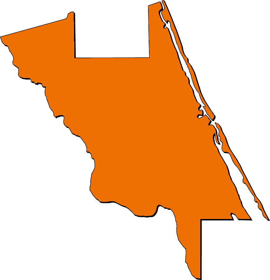 Volusia county style maps. Florida clipart orenge
