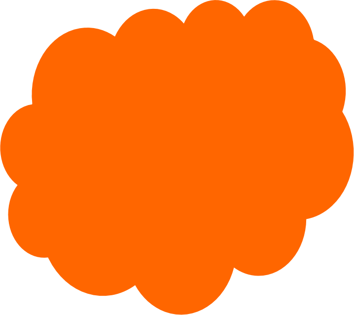 oranges clipart clouds
