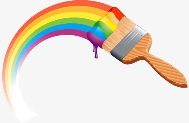 Brush . Painting clipart colorful paint