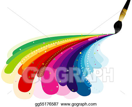 Stock illustration rainbow . Colors clipart painting