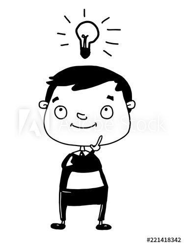 Colors clipart student. Cute cartoon child thinking