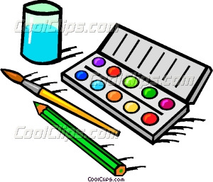 Colors clipart water. Color paint set vector