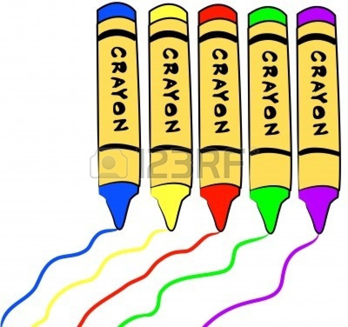 Crayon clipart five. Wax colorful panda free