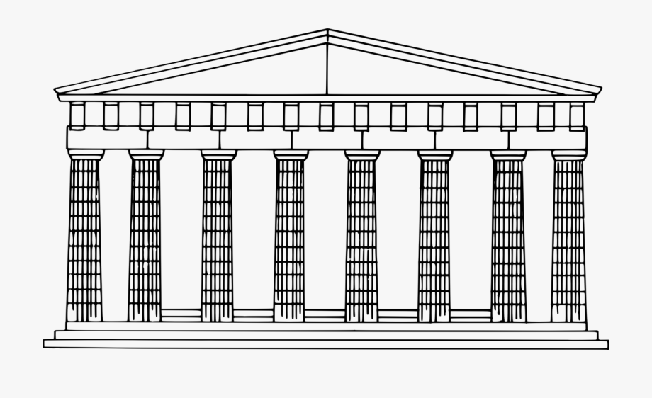 column clipart ancient house greek