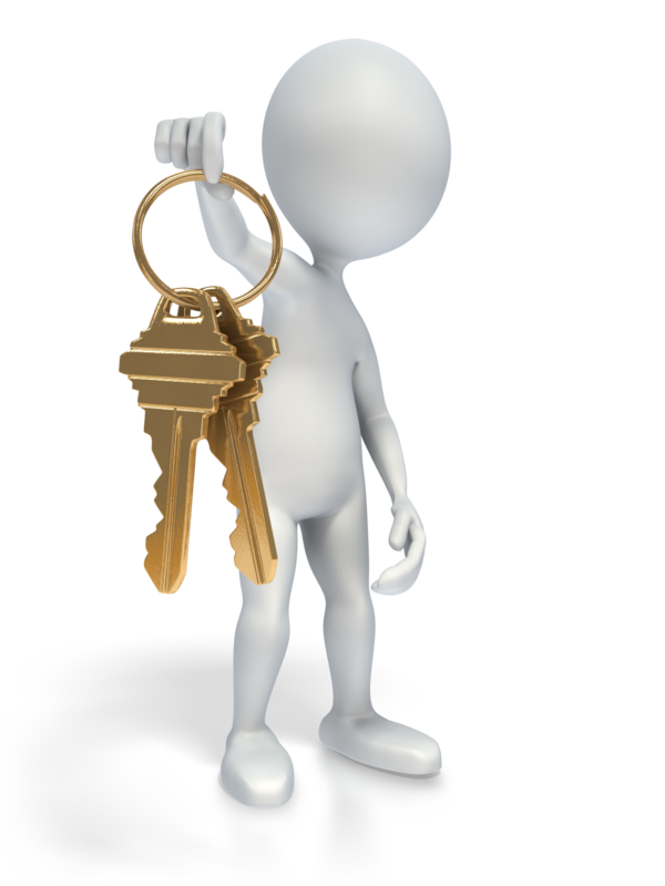 Figure with keys clr. Column clipart golden pillar