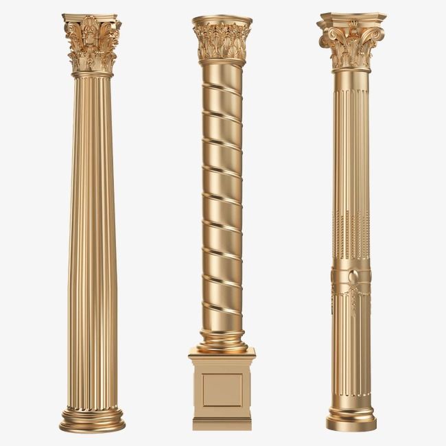 column clipart golden pillar