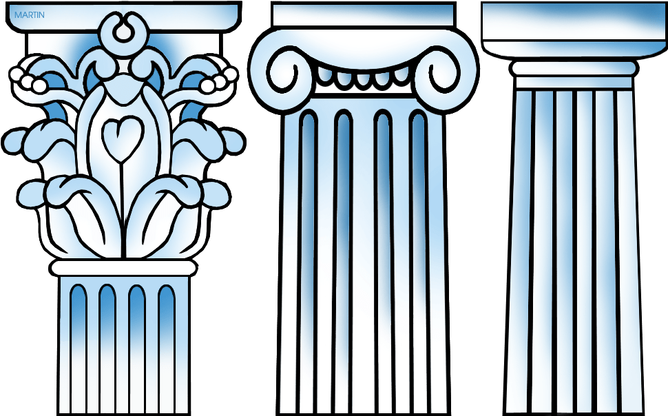 column clipart greek style