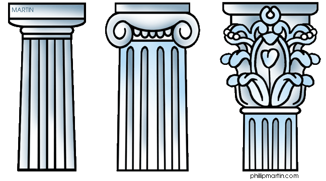 Greece clipart greek pillar. Ionic columns kid art