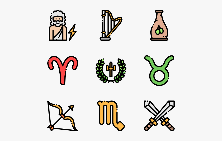 Sign svg mythology ancient. Greek clipart symbol