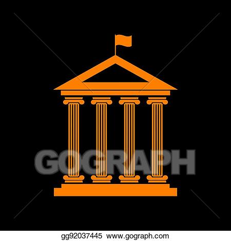 column clipart orange building