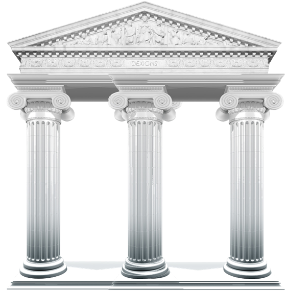 Social media organization marketing. Column clipart pillar
