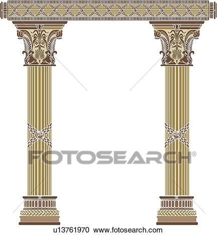 Logo in . Column clipart pillar design