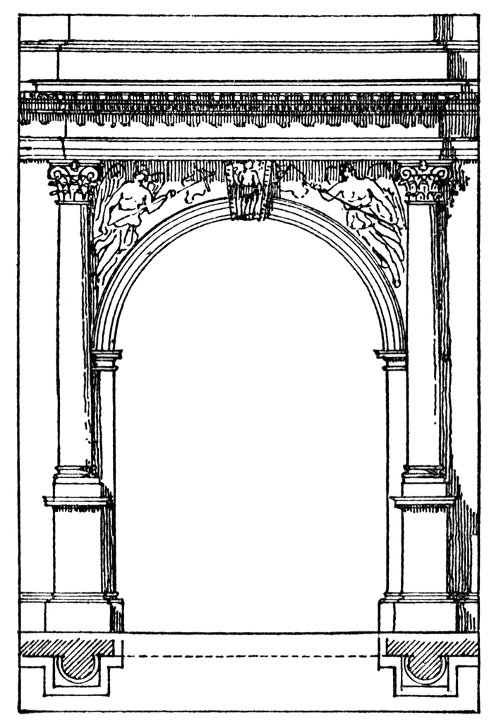 column clipart roman arch