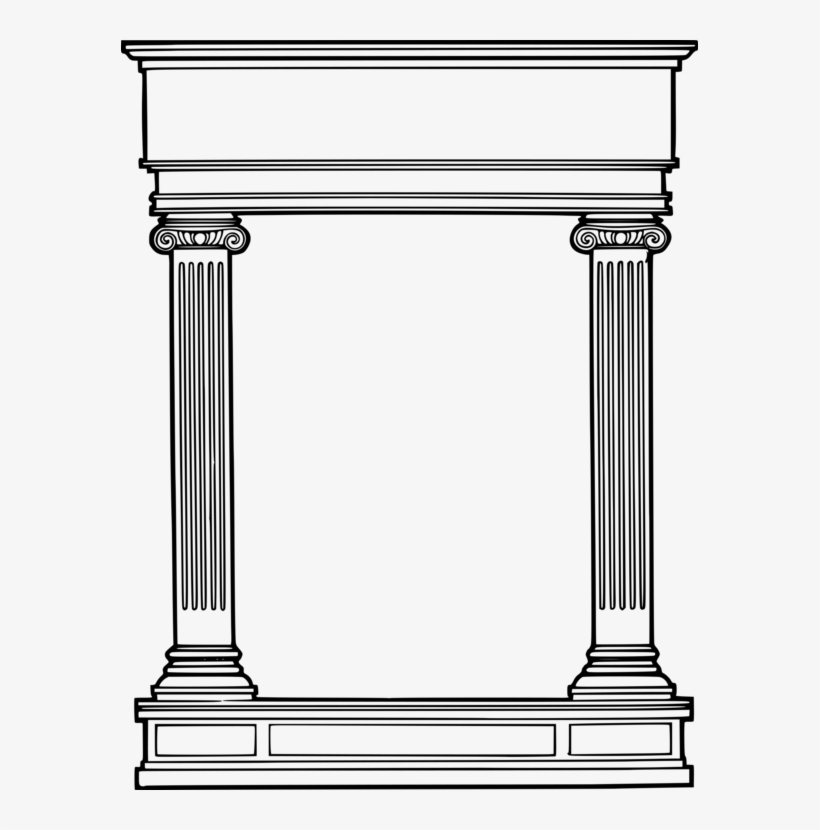 column clipart roman border