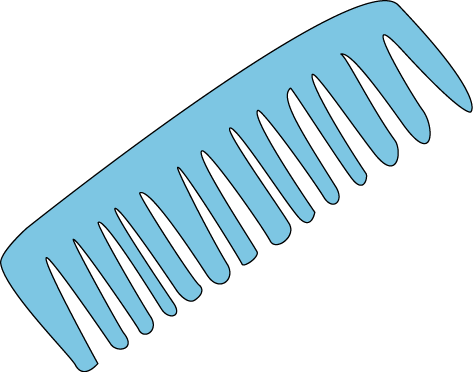 Clip art blue hair. Comb clipart