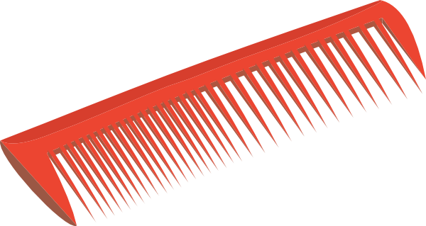 Red clip art at. Comb clipart