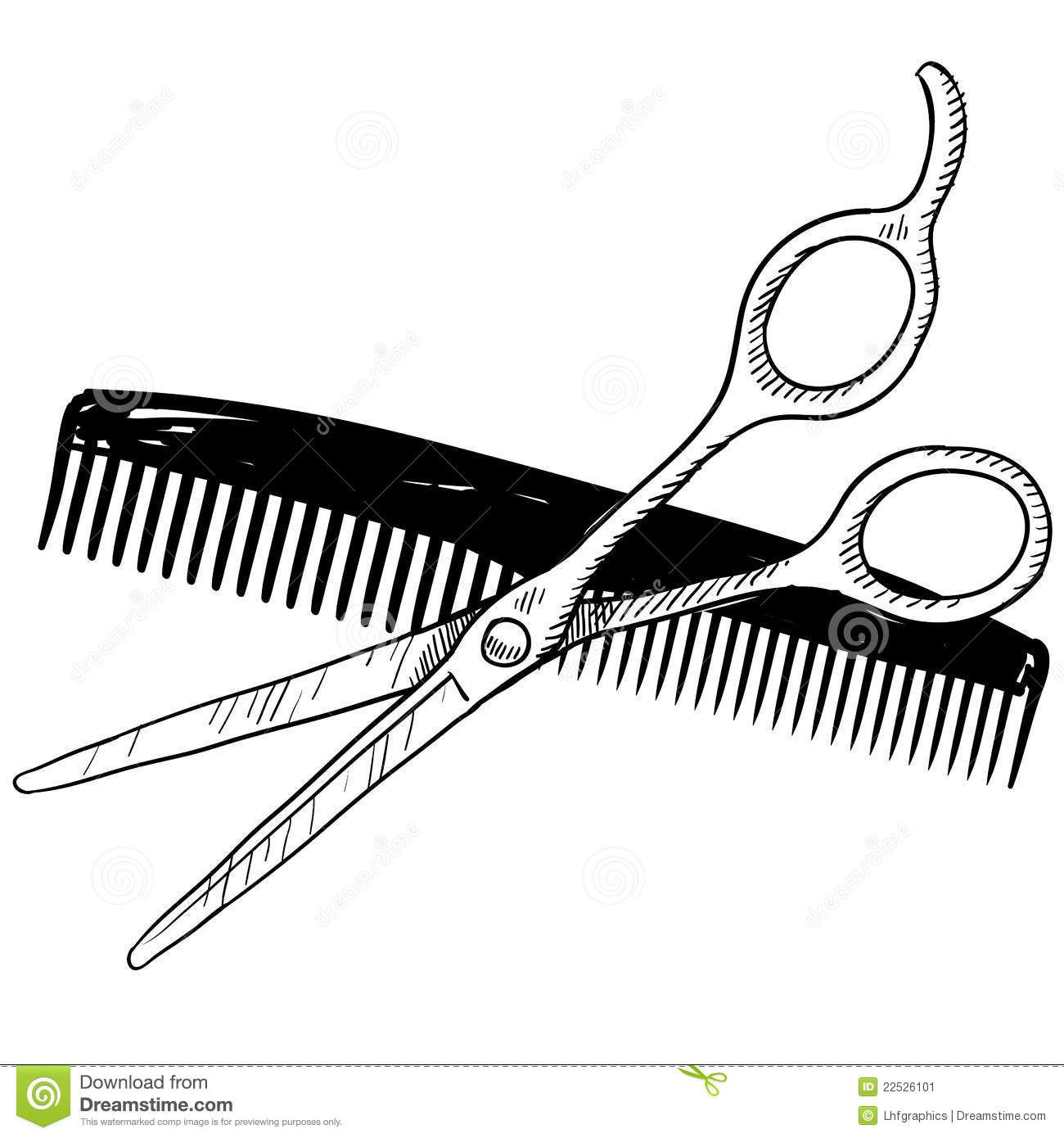 Images for comb clip. Shears clipart old school barber