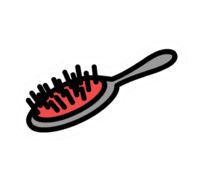 comb clipart brushed
