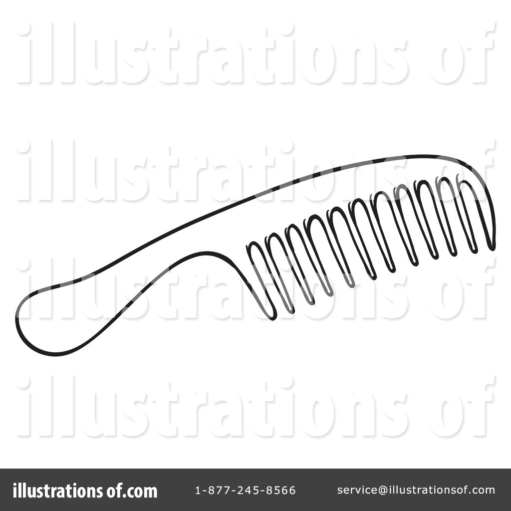 Comb clipart coloring page. Illustration by graphics rf