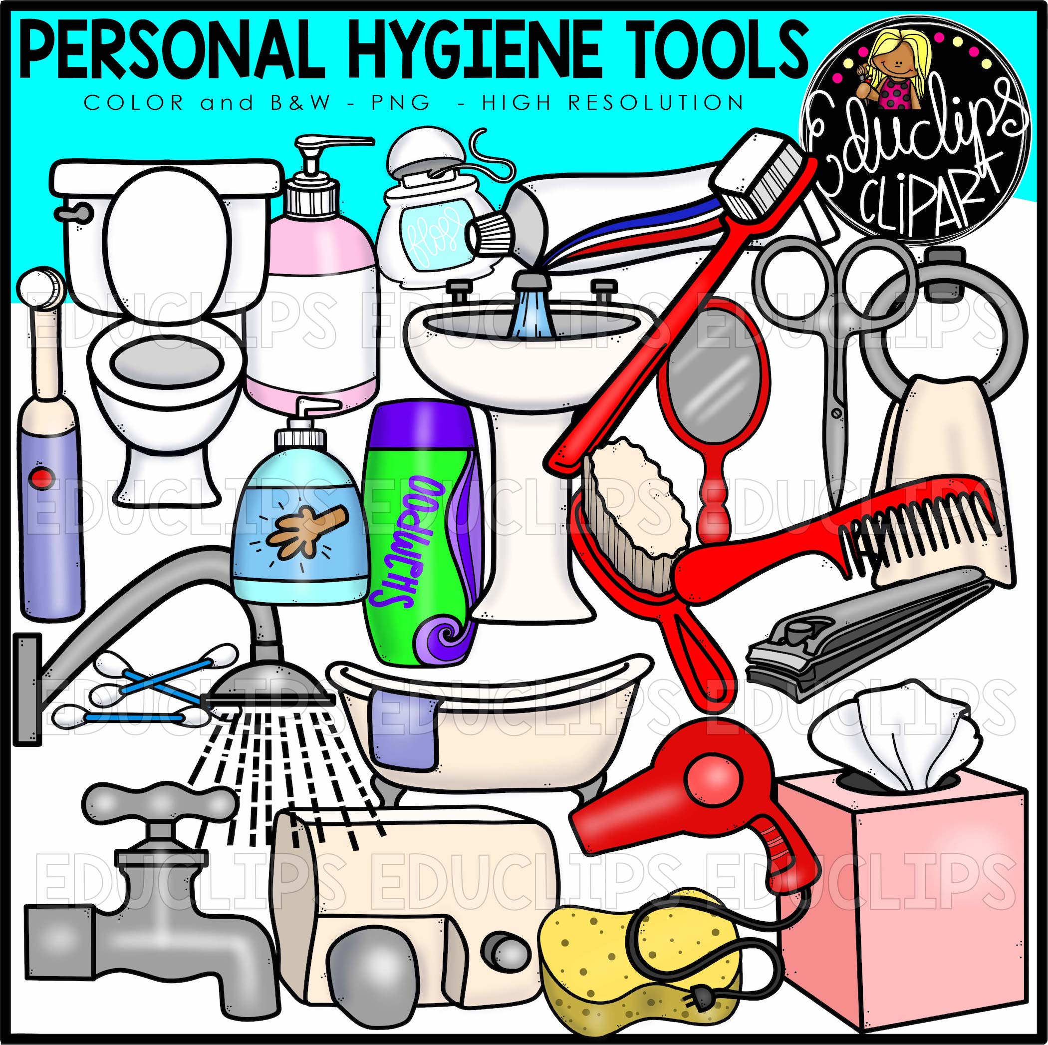 Comb clipart hair hygiene. Personal tools clip art