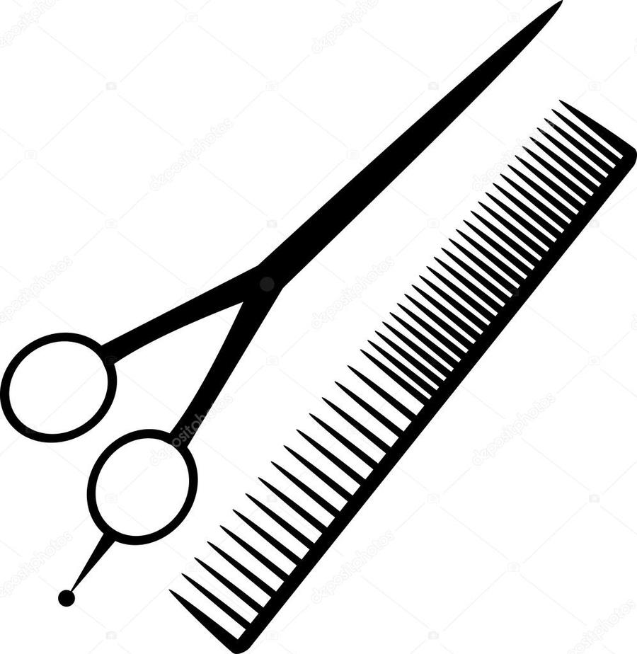 comb clipart hairdressing scissors