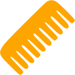 comb clipart orange