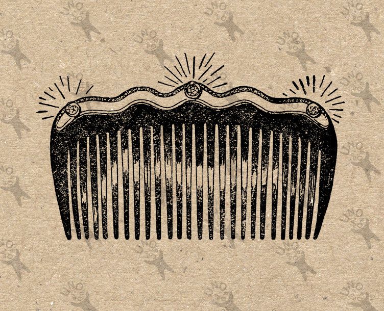 comb clipart vintage