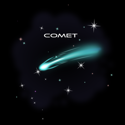 comet clipart space sky