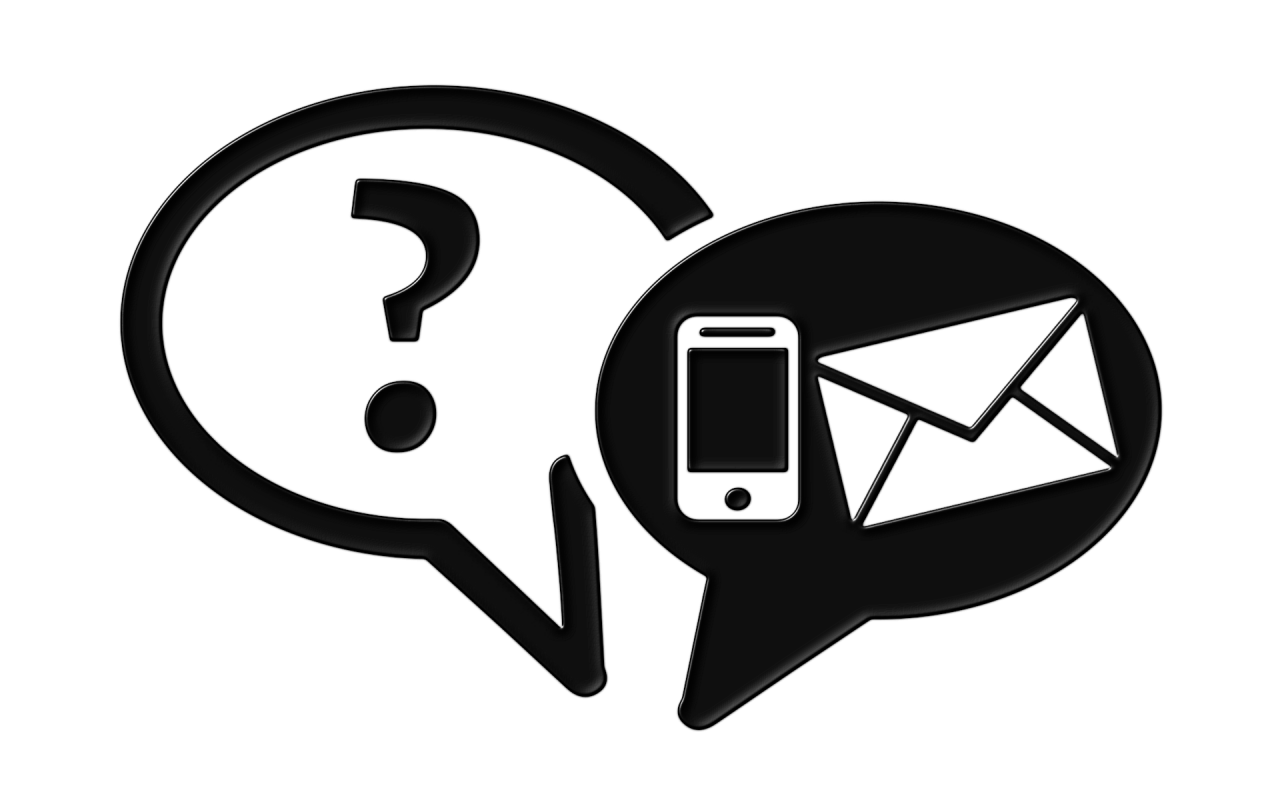 No contact guys vs. Communication clipart black and white