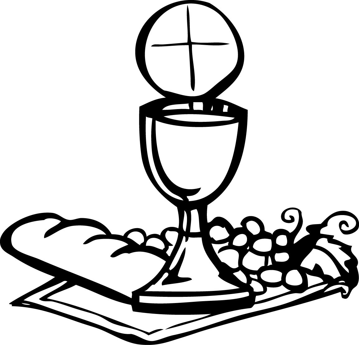 chalice clipart black and white