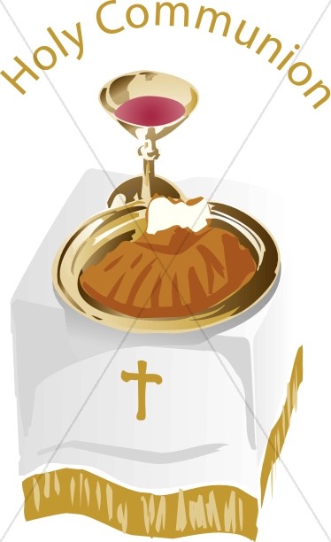 The holy . Communion clipart communion table