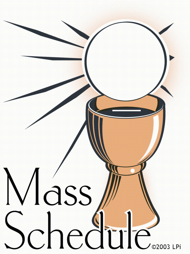 communion clipart mass schedule