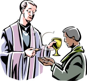 communion clipart priest