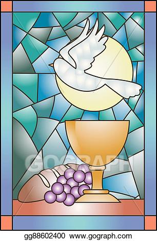 communion clipart stained glass