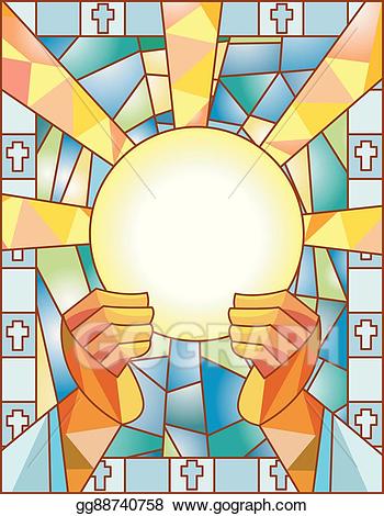 communion clipart stained glass