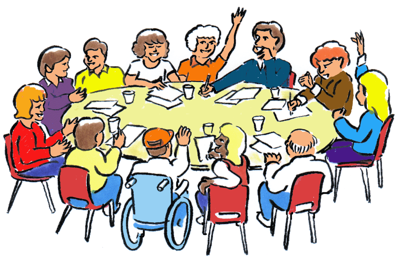 Community clipart community meeting. Sooke self advocacy group