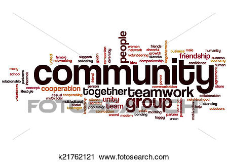 community clipart word