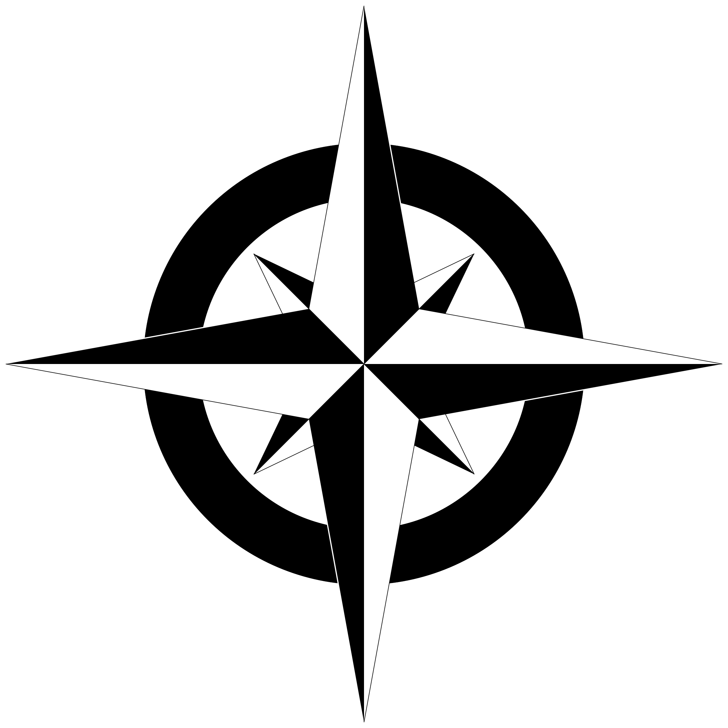 Compass . Clipart map simple