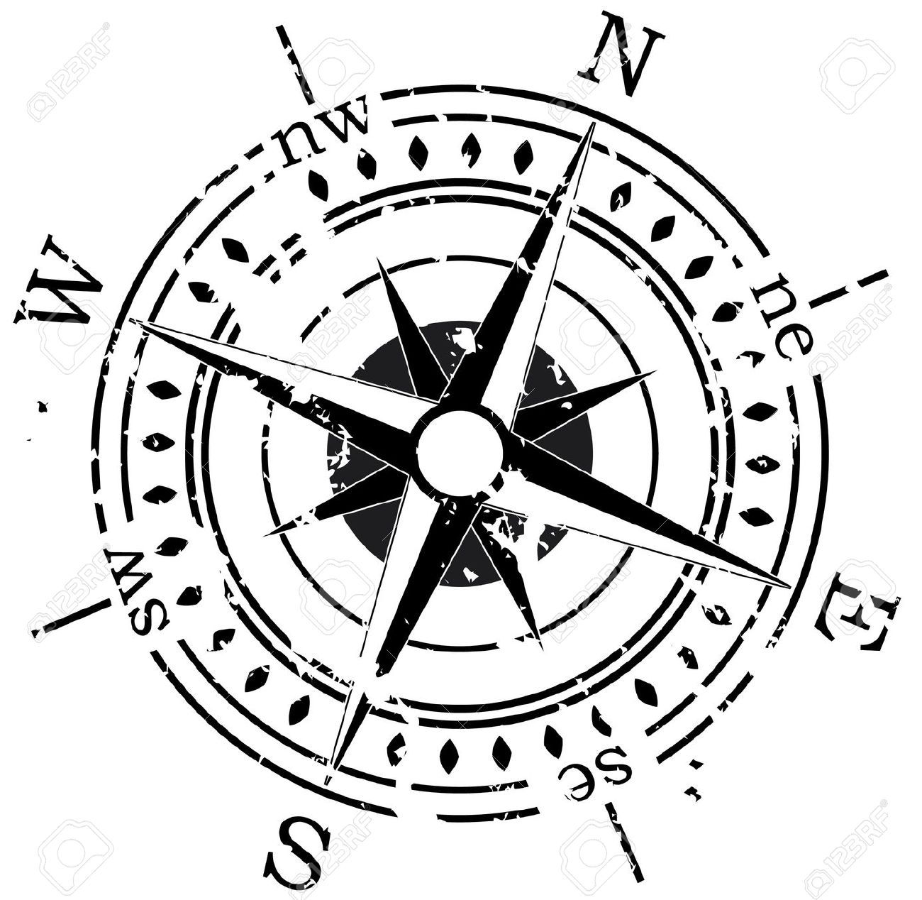 compass clipart antique compass